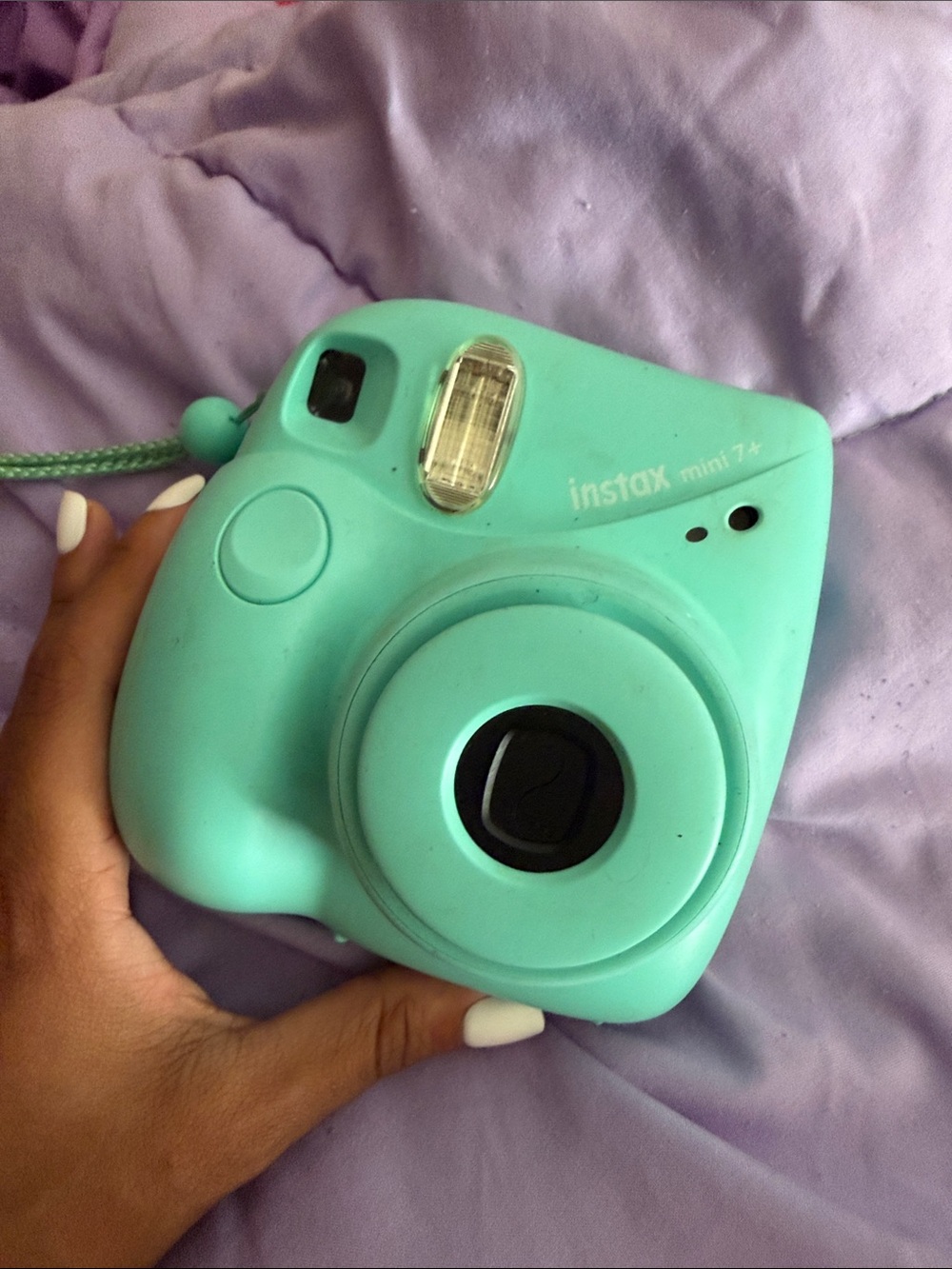 Instax Mini 7+ Instant Camera — Mint Blue